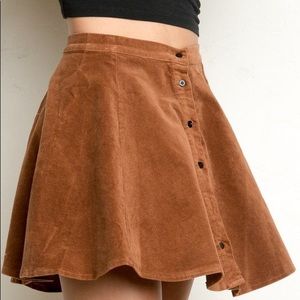 Brandy Melville suede button circle skirt